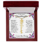 To My Lovely Granddaughter | "Once Upon a Time..." | Personalized Birth Flower Name Necklace wbb