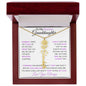 To My Precious Granddaughter - Personalized Birth Flower Name Necklace | "Hold It Tight To Feel My Love"