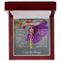 To My Lovely Granddaughter | "Once Upon A Time...Purple Flower | Personalized Birth Flower Necklace