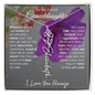 To My Lovely Granddaughter | Someday When...Purple Flower | Personalized Birth Flower Necklace
