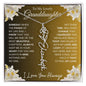 To My Lovely Granddaughter | Someday When...Lily | Personalized Birth Flower Necklace