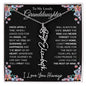 To My Lovely Granddaughter | Once Upon A Time... | Birth Flower Name Necklace