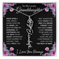 To My Lovely Granddaughter | Once Upon A Time... with Pink Roses | Personalized Birth Flower Necklace