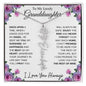 To My Lovely Granddaughter | "Once Upon a Time..." | Personalized Birth Flower Name Necklace wbb