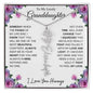 To My Lovely Granddaughter | Someday When...Pink Roses on White | Personalized Birth Flower Necklace