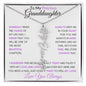 To My Precious Granddaughter - Personalized Birth Flower Name Necklace | "Hold It Tight To Feel My Love"