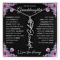 To My Lovely Granddaughter | Someday When...Pink Roses on Black | Personalized Birth Flower Necklace