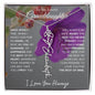 To My Lovely Granddaughter | "Once Upon A Time...Purple Flower | Personalized Birth Flower Necklace