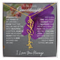 To My Lovely Granddaughter | Someday When...Purple Flower | Personalized Birth Flower Necklace