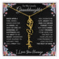 To My Lovely Granddaughter | Once Upon A Time... | Birth Flower Name Necklace