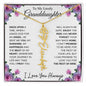 To My Lovely Granddaughter | "Once Upon a Time..." | Personalized Birth Flower Name Necklace wbb