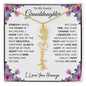To My Lovely Granddaughter | Someday When...Pink Roses on White | Personalized Birth Flower Necklace