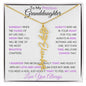 To My Precious Granddaughter - Personalized Birth Flower Name Necklace | "Hold It Tight To Feel My Love"