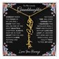 To My Lovely Granddaughter | Someday When... | Personalized Birth Flower Name Necklace