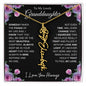 To My Lovely Granddaughter | Someday When...Pink Roses on Black | Personalized Birth Flower Necklace