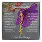 To My Lovely Granddaughter | "Once Upon A Time...Purple Flower | Personalized Birth Flower Necklace