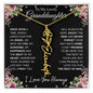 To My Lovely Granddaughter | Once Upon A Time... with Roses | Personalized Birth Flower Necklace