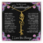 To My Lovely Granddaughter | Once Upon A Time... with Pink Roses | Personalized Birth Flower Necklace