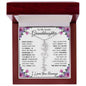 To My Lovely Granddaughter | "Once Upon a Time..." | Personalized Birth Flower Name Necklace wbb
