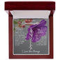 To My Lovely Granddaughter | Someday When...Purple Flower | Personalized Birth Flower Necklace