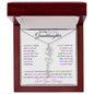 To My Precious Granddaughter - Personalized Birth Flower Name Necklace | "Hold It Tight To Feel My Love"