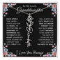 To My Lovely Granddaughter | Once Upon A Time... | Birth Flower Name Necklace