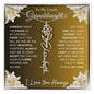 To My Lovely Granddaughter | Someday When...Lily | Personalized Birth Flower Necklace