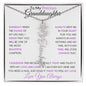 To My Precious Granddaughter - Personalized Birth Flower Name Necklace | "Hold It Tight To Feel My Love"