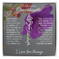 To My Lovely Granddaughter | "Once Upon A Time...Purple Flower | Personalized Birth Flower Necklace