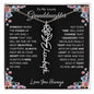 To My Lovely Granddaughter | Someday When... | Personalized Birth Flower Name Necklace