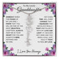 To My Lovely Granddaughter | Someday When...Pink Roses on White | Personalized Birth Flower Necklace