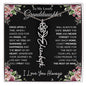 To My Lovely Granddaughter | Once Upon A Time... with Roses | Personalized Birth Flower Necklace