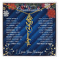 To My Lovely Granddaughter | Once Upon A Time | Christmas Birth Flower Name Necklace