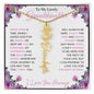 To My Lovely Granddaughter | "Once Upon a Time..." | Personalized Birth Flower Name Necklace wpp