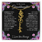 To My Lovely Granddaughter | Someday When...Pink Roses on Black | Personalized Birth Flower Necklace