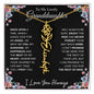 To My Lovely Granddaughter | Once Upon A Time... | Birth Flower Name Necklace