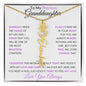 To My Precious Granddaughter - Personalized Birth Flower Name Necklace | "Hold It Tight To Feel My Love"