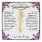 To My Lovely Granddaughter | Someday When...Pink Roses on White | Personalized Birth Flower Necklace