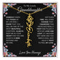 To My Lovely Granddaughter | Someday When... | Personalized Birth Flower Name Necklace