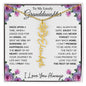 To My Lovely Granddaughter | "Once Upon a Time..." | Personalized Birth Flower Name Necklace wbb