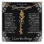 To My Lovely Granddaughter | "Once Upon A Time...The rest of Mine" | Personalized Birth Flower Necklace