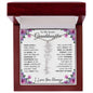 To My Lovely Granddaughter | "Once Upon a Time..." | Personalized Birth Flower Name Necklace wbb