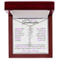 To My Precious Granddaughter - Personalized Birth Flower Name Necklace | "Hold It Tight To Feel My Love"