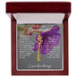 To My Lovely Granddaughter | Someday When...Purple Flower | Personalized Birth Flower Necklace