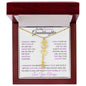 To My Precious Granddaughter - Personalized Birth Flower Name Necklace | "Hold It Tight To Feel My Love"