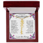To My Lovely Granddaughter | "Once Upon a Time..." | Personalized Birth Flower Name Necklace wbb