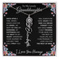 To My Lovely Granddaughter | Once Upon A Time... | Birth Flower Name Necklace