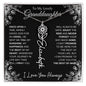 To My Lovely Granddaughter | "Once Upon A Time...The rest of Mine" | Personalized Birth Flower Necklace