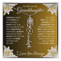To My Lovely Granddaughter | Someday When...Lily | Personalized Birth Flower Necklace
