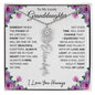 To My Lovely Granddaughter | Someday When...Pink Roses on White | Personalized Birth Flower Necklace